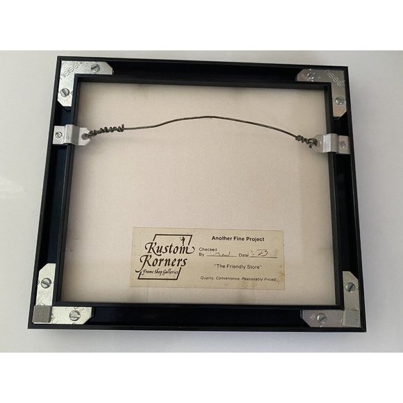 Santa Maria della Salute Venice Lithograph ? Signed Dated in Back Framed Vintage - Picture 4 of 16